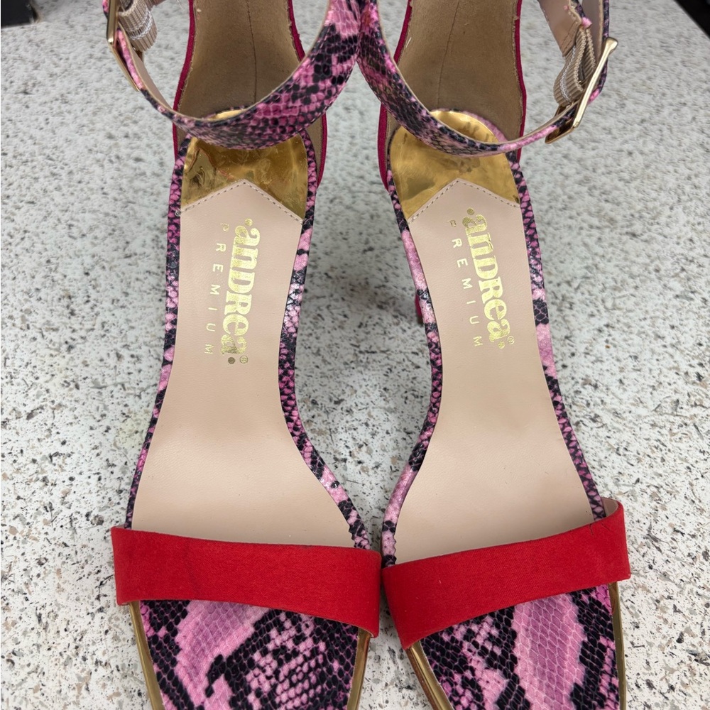ANDREA FENZI Premium Pink and Red Women's Heels